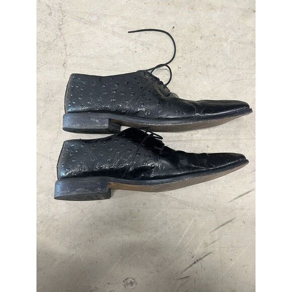 Stacy Adams Toscano Black Leather Crocodile Print Shoes Loafers Men’s Size 8.5 - Picture 5 of 7